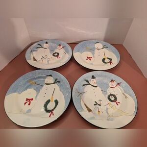 Lot of 4 (FOUR) Oneida Snow Family Salad/Appetizer/Dessert Plates